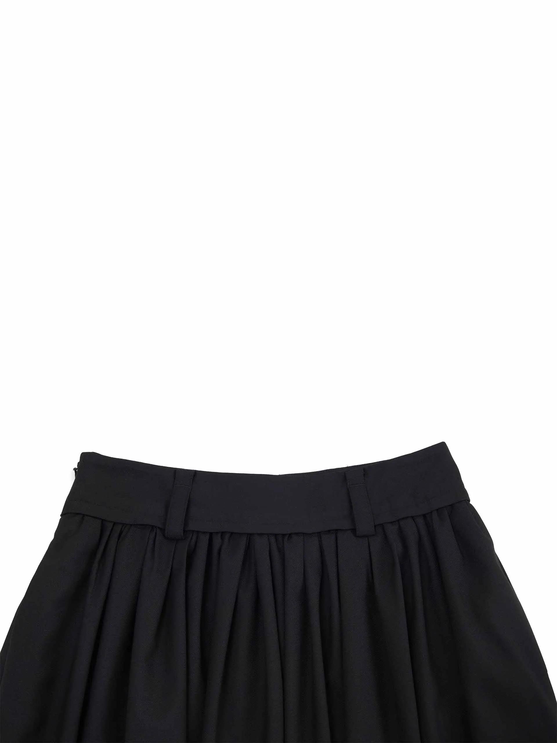 A-line Pleated Skirt with Belt