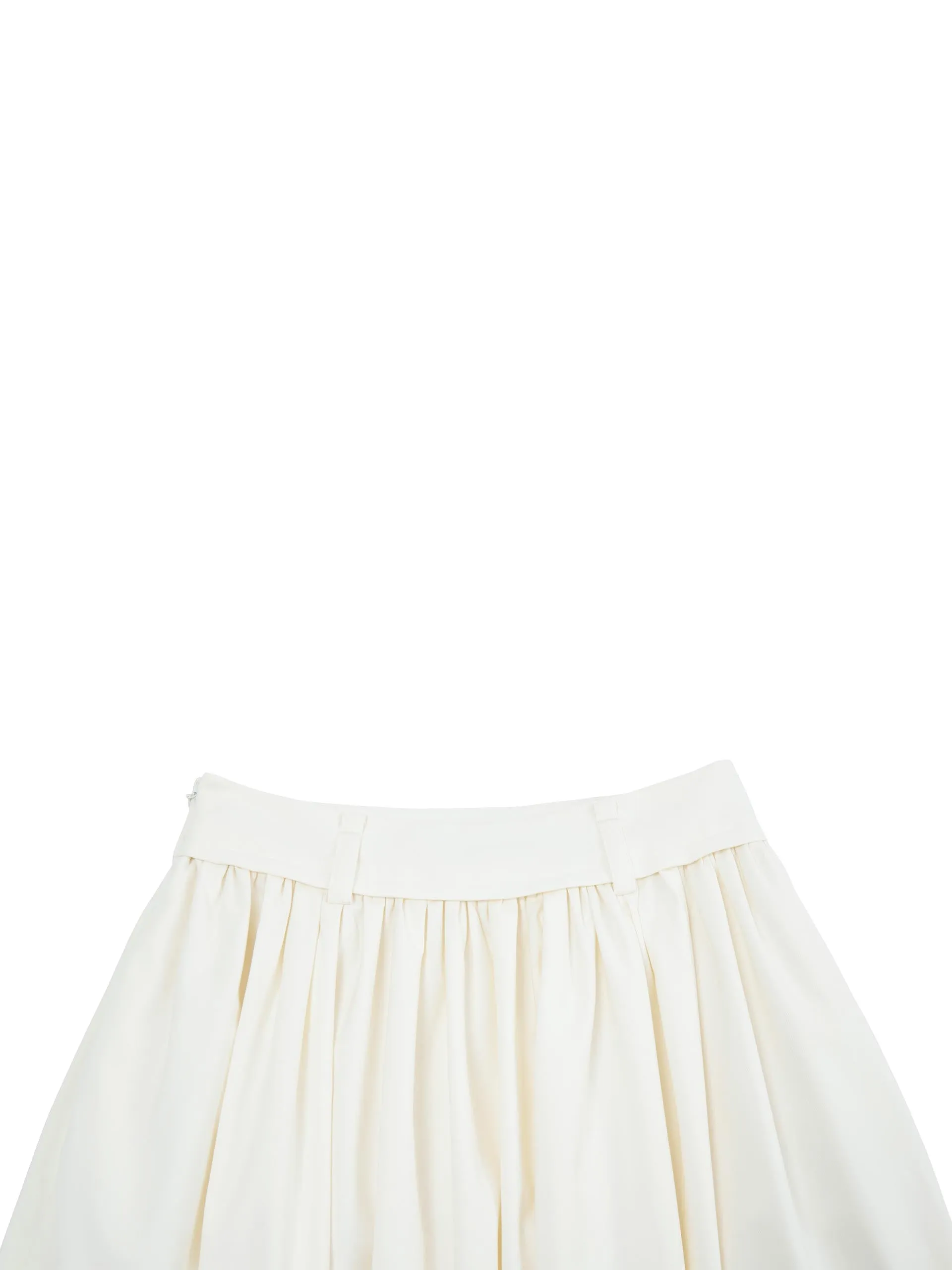 A-line Pleated Skirt with Belt