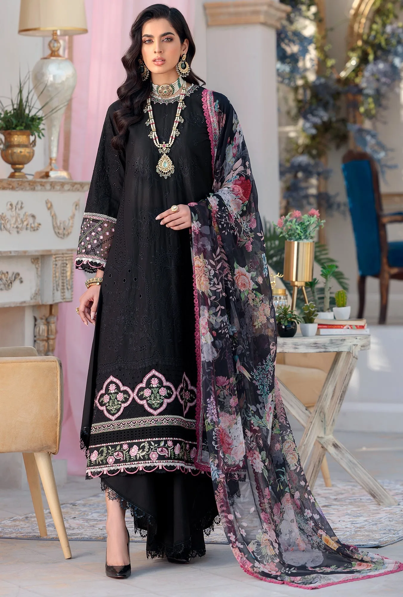 Noor by Saadia Asad Luxury Chikankari Lawn Collection – D10-B