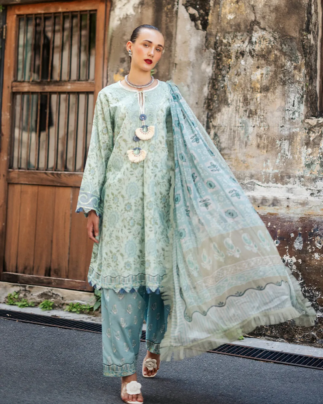 Roheenaz Taneez Block Print Lawn – Jasmin