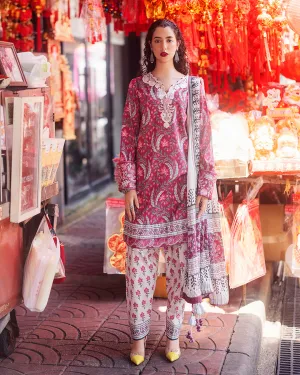 Roheenaz Taneez Block Print Lawn – Leyli