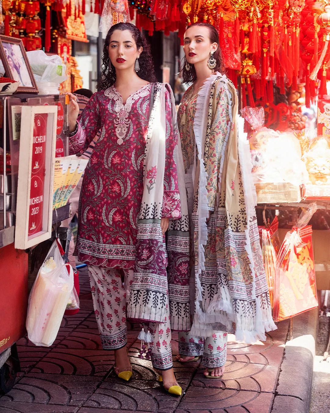 Roheenaz Taneez Block Print Lawn – Leyli