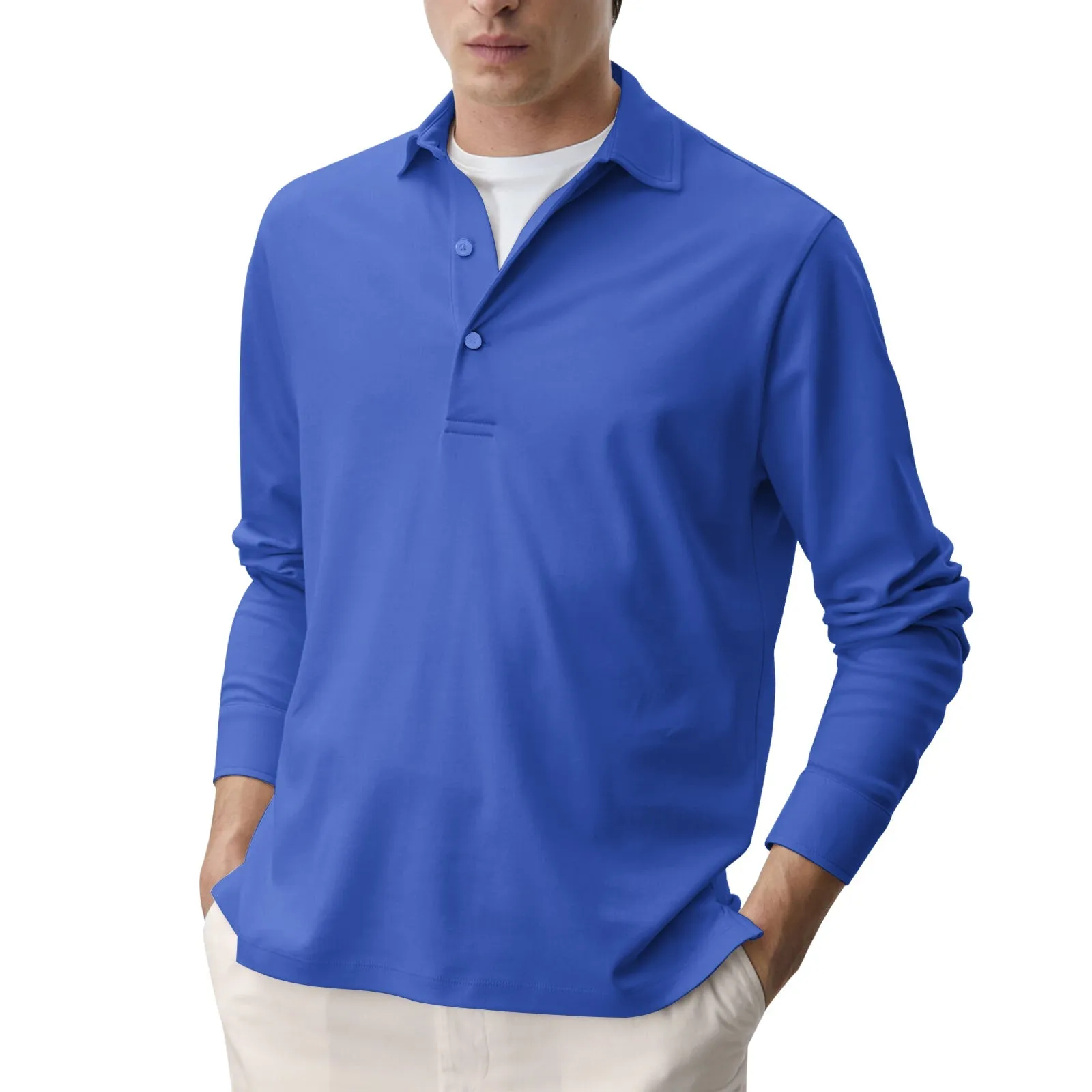 SOLID COLOR 100% COTTON POLO SHIRT