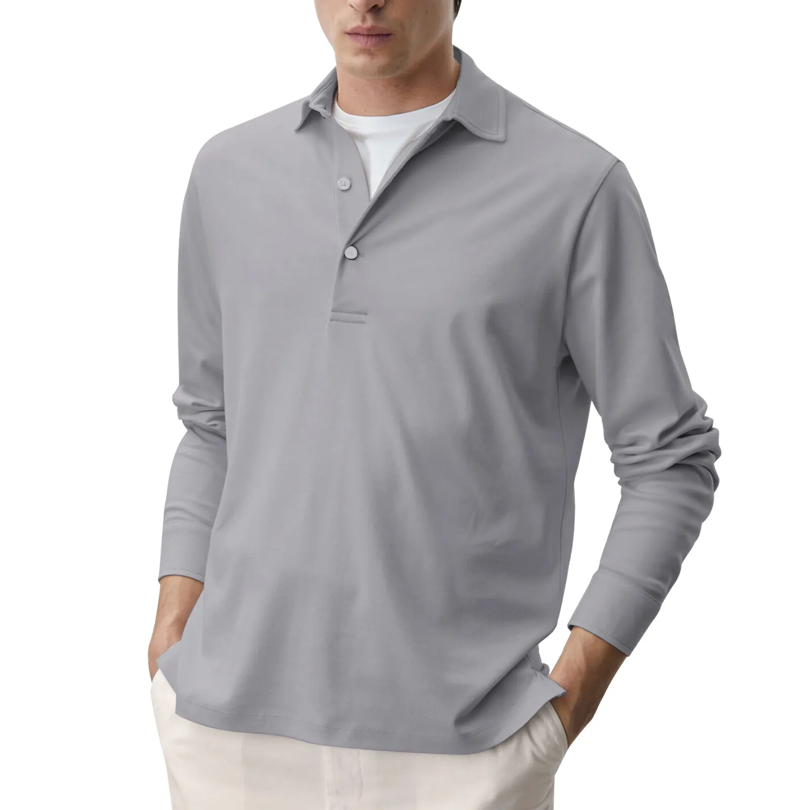 SOLID COLOR 100% COTTON POLO SHIRT