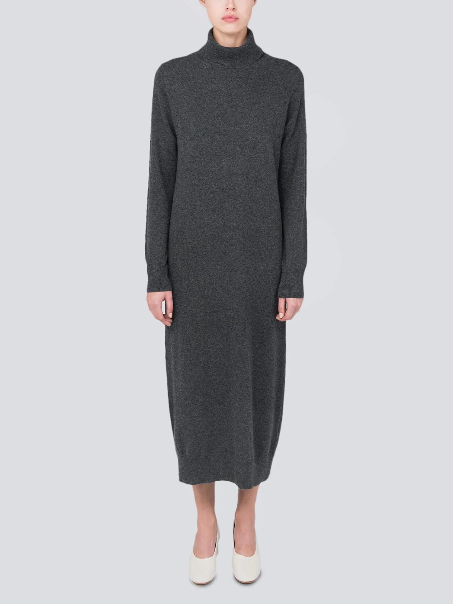 Turtleneck Maxi Dress_Graphite