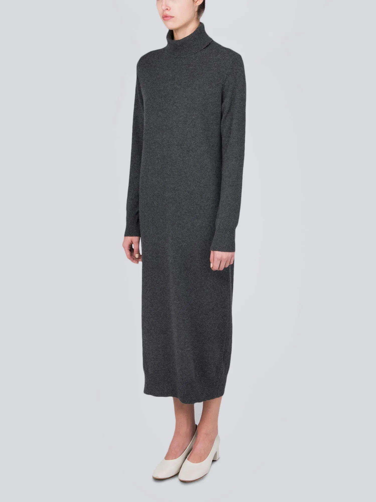 Turtleneck Maxi Dress_Graphite