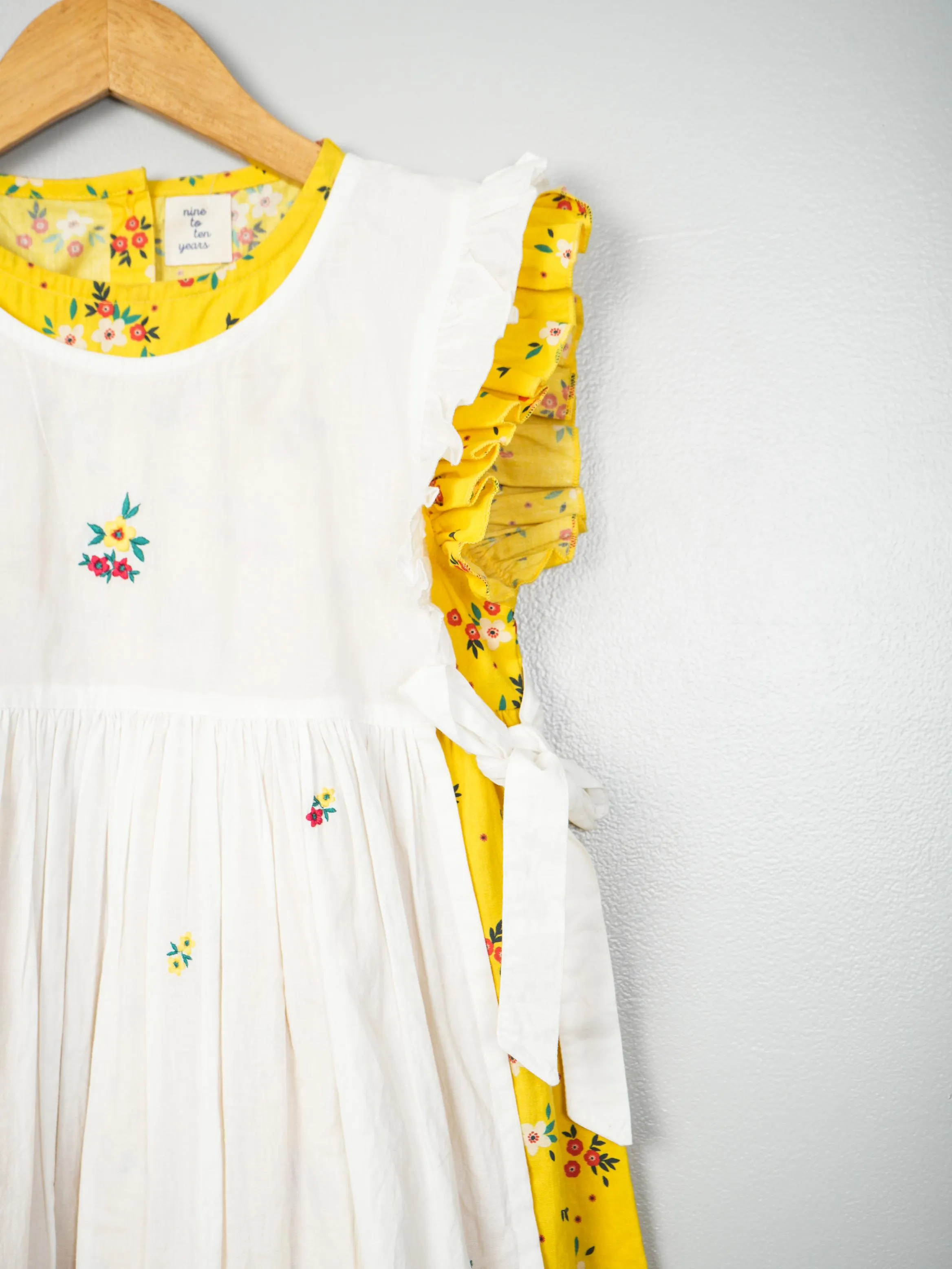 Yellow Floral Rosemary Pinafore Dress